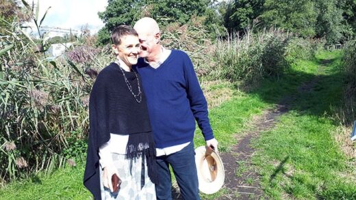 an older man and woman getting married in Westerpark, Amsterdam