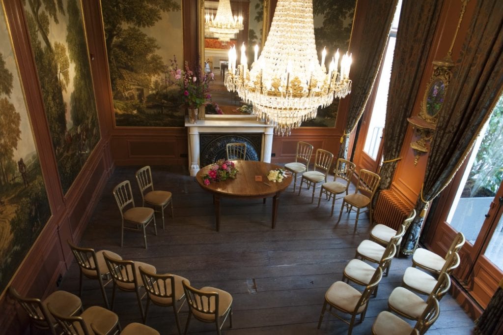 Andriessenkamer a licensed wedding venue at the museum canal house on the Herengracht amsterdam