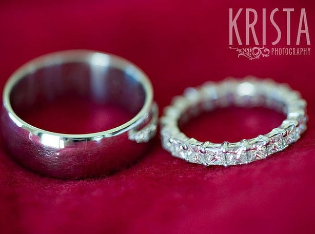 Evening Wedding Ceremony bands for him and her