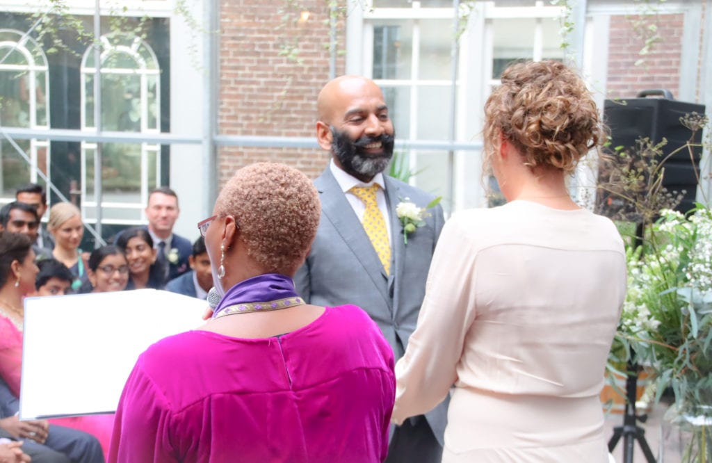 Botanical Weddings mixed race couples wedding
