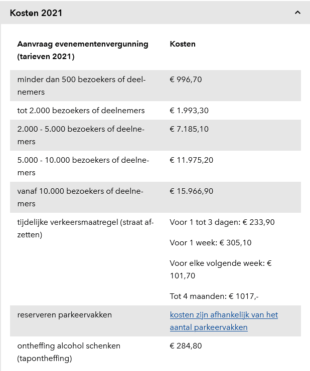 thuis trouwen vergunning prijzen grijs en wit tarievenlijst