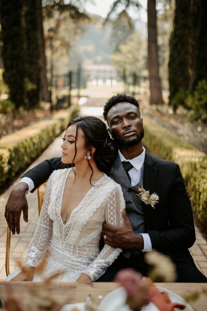 Luxury wedding stylists for interracial wedding couples