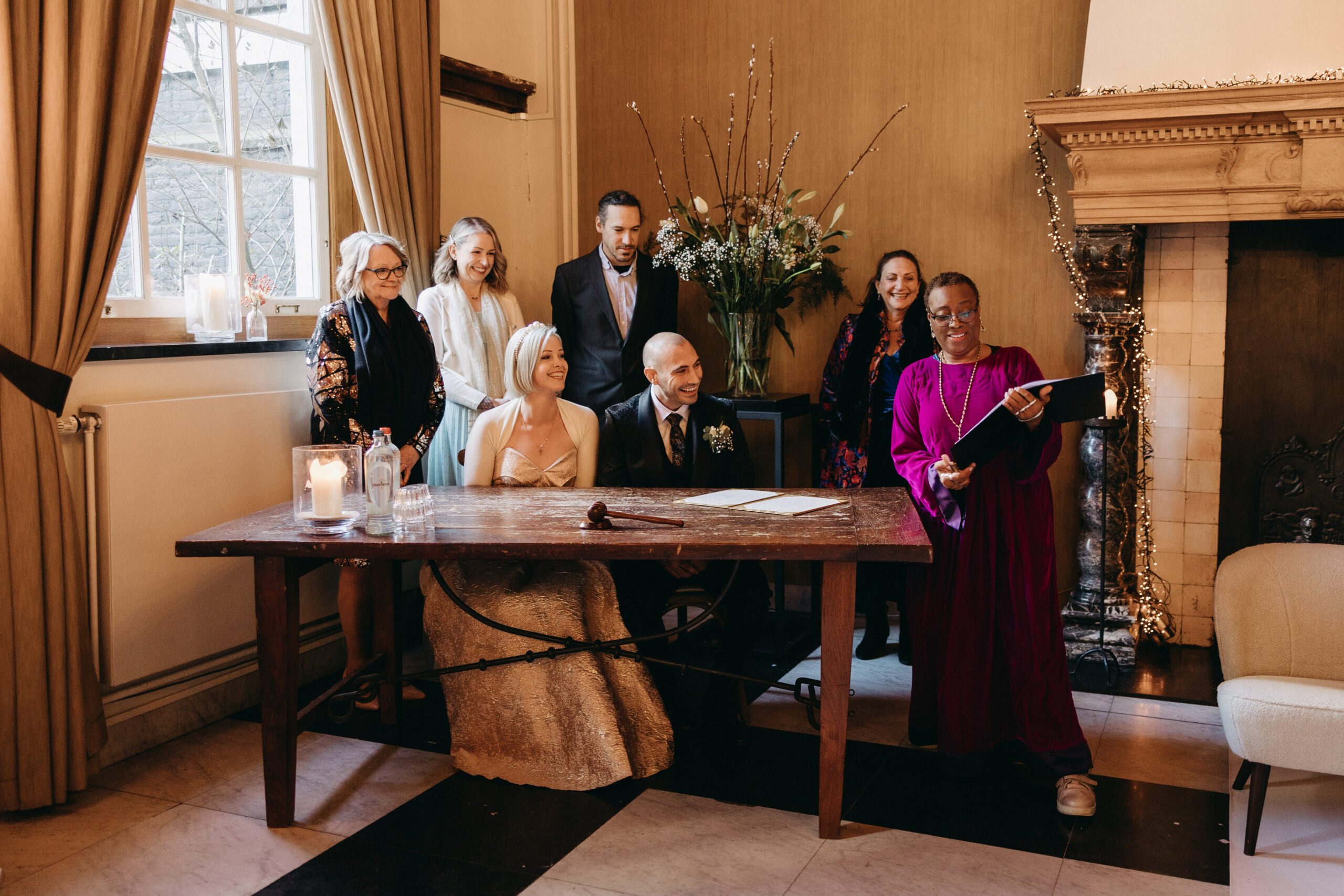 small wedding for intimate ceremony - it means your a lot less can go wrong.