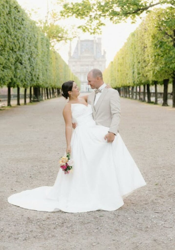 A bride and groom's romantic wedding in Torroella de Montgrí, Spain.